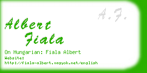 albert fiala business card